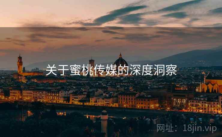 关于蜜桃传媒的深度洞察