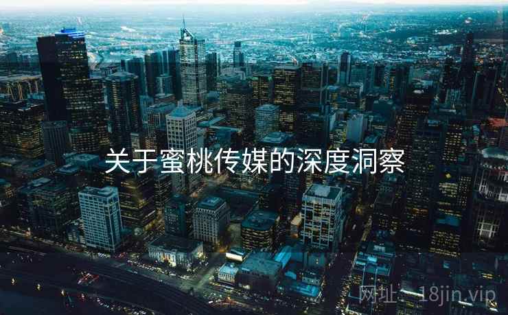 关于蜜桃传媒的深度洞察