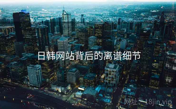 日韩网站背后的离谱细节